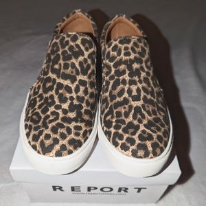 Leopard Report Sneakers ..new NEVER worn size 6